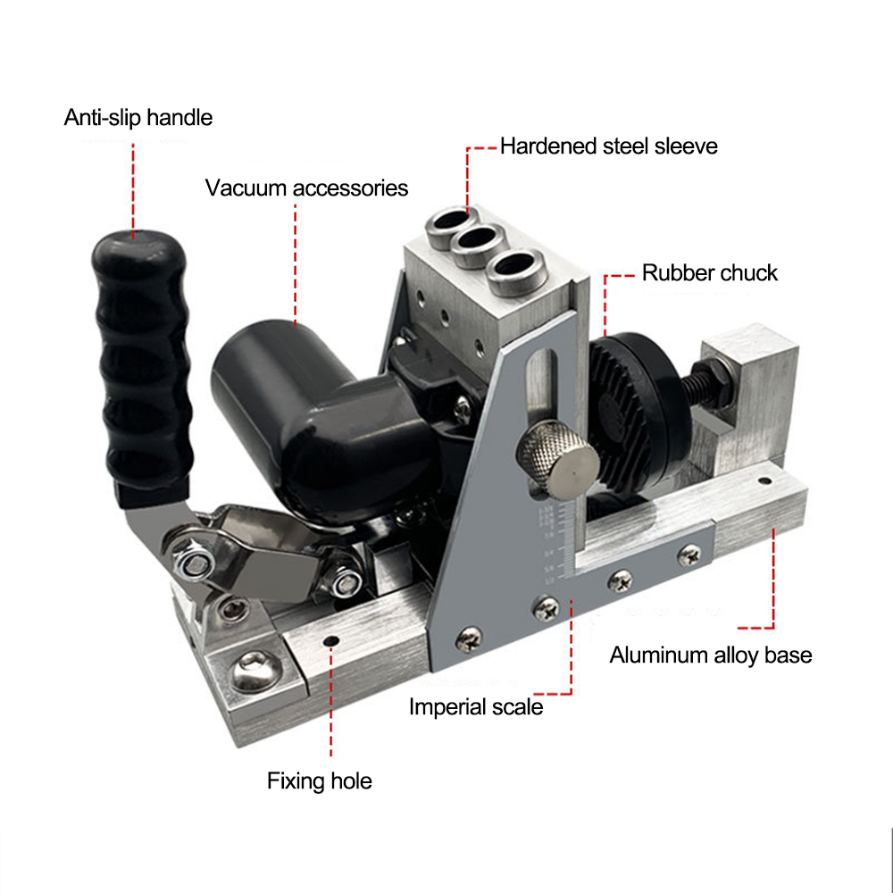 95mm38InchObliqueHoleLocatorWithDustHoseDrillBitsPocketHoleJigKitWoodworkingDrillGuideSetHolePuncher-2009078-3