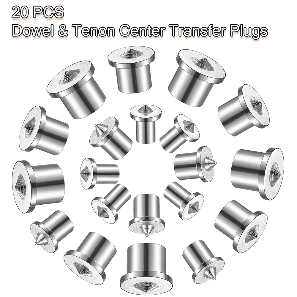 AlloySteelDowelandTenonCenterTransferPlugs20Pieces14InchSilverDurableEasytoUseforPreciseWoodworkingP-1999547-1