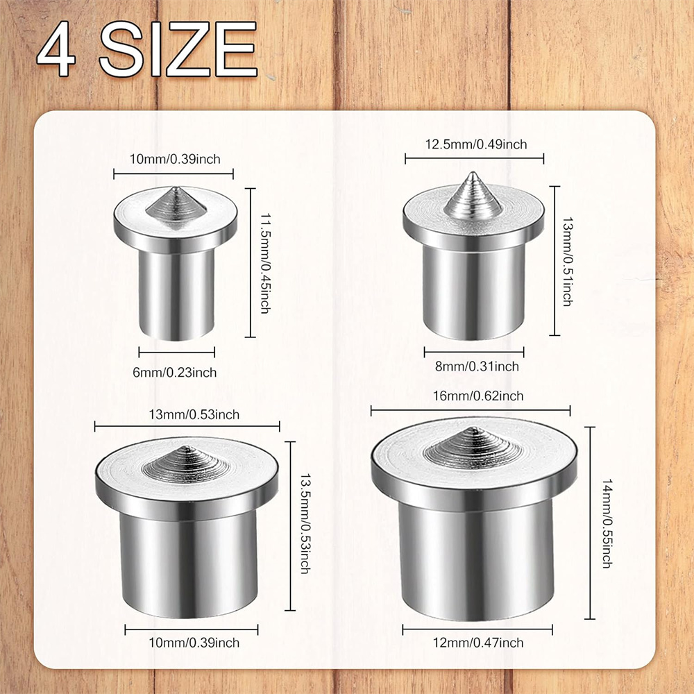 AlloySteelDowelandTenonCenterTransferPlugs20Pieces14InchSilverDurableEasytoUseforPreciseWoodworkingP-1999547-2