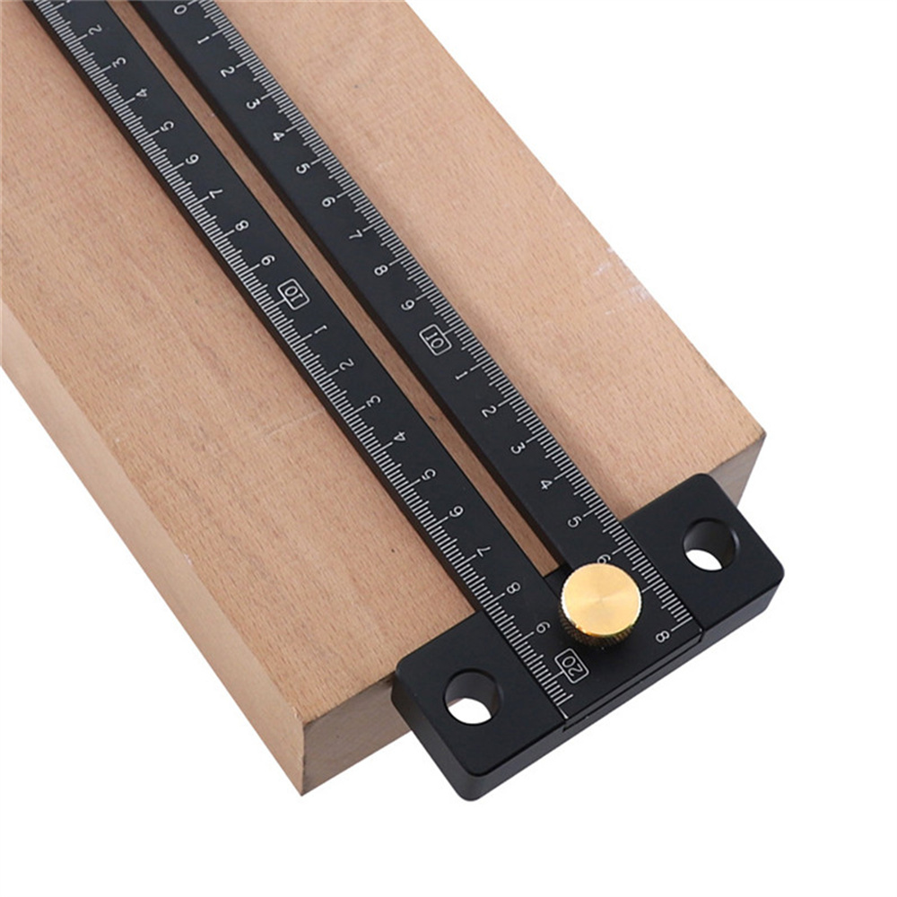 AluminumAlloy180280mmMetricLineScribeRulerPositioningMeasuringRulerWoodworkingMarkingT-Ruler-1987716-9