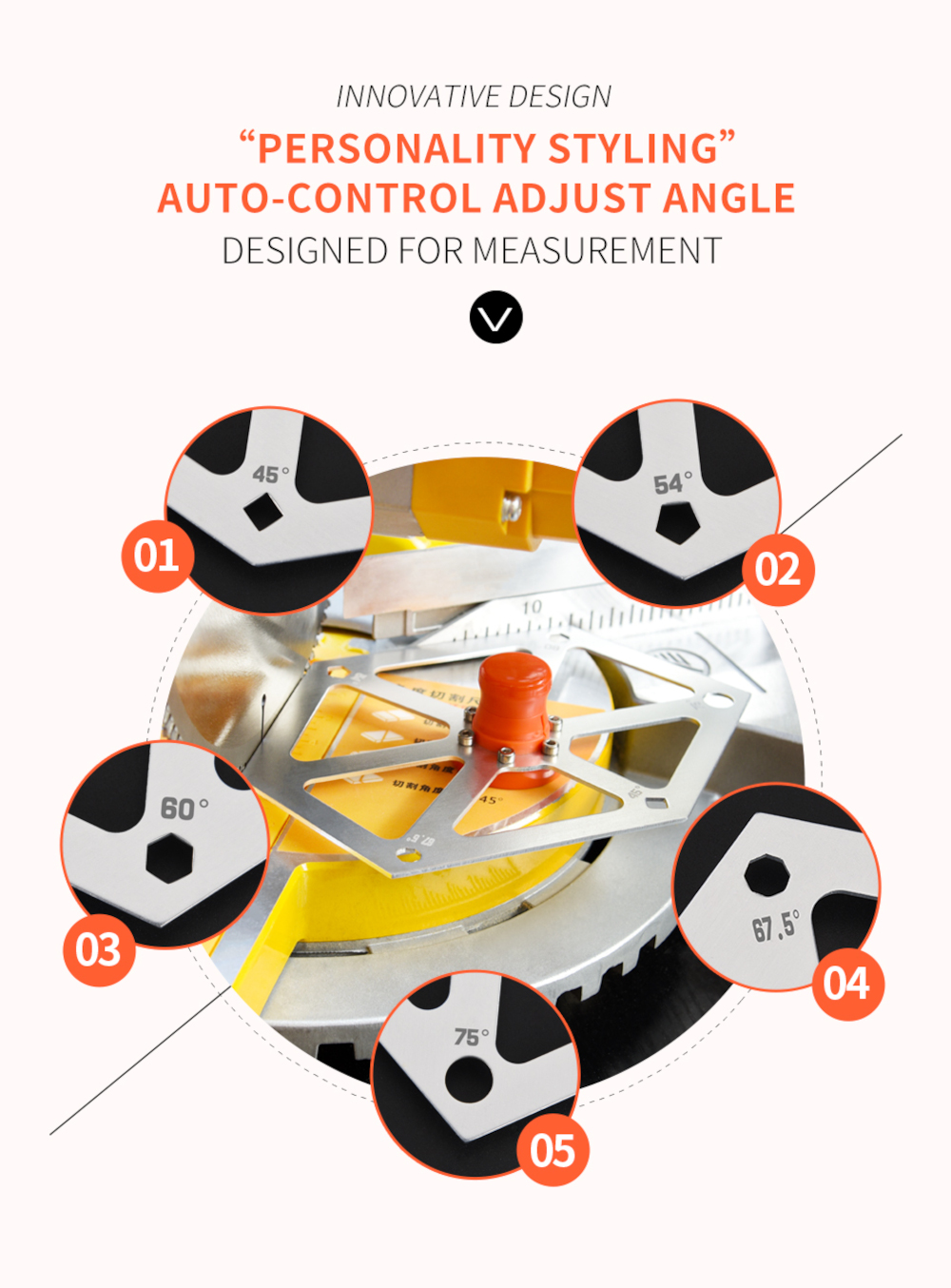 AluminumAlloyHexagonRulerforTableSawMulti-angleMeasuringToolSawAngleFinderGaugeProtractorInclinomete-1776710-4