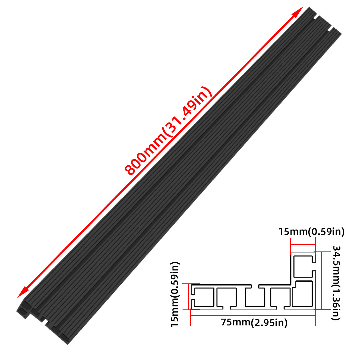 AluminumMultiT-TrackFenceWoodworkingMiterTrackFenceDIYTSlotBandsawJigMiterTrackSlidingBracketMiterGa-1994735-13