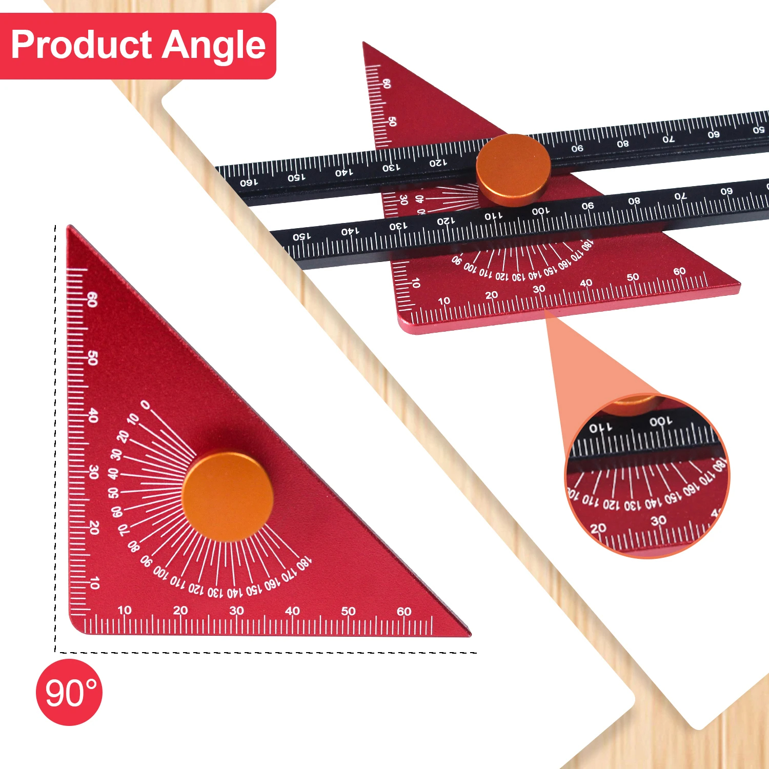 AluminumTSquareRuler180DegreeRotatingMarkingGaugePrecisionWoodworkingMeasuringToolwithEasyReadLayout-2013981-1