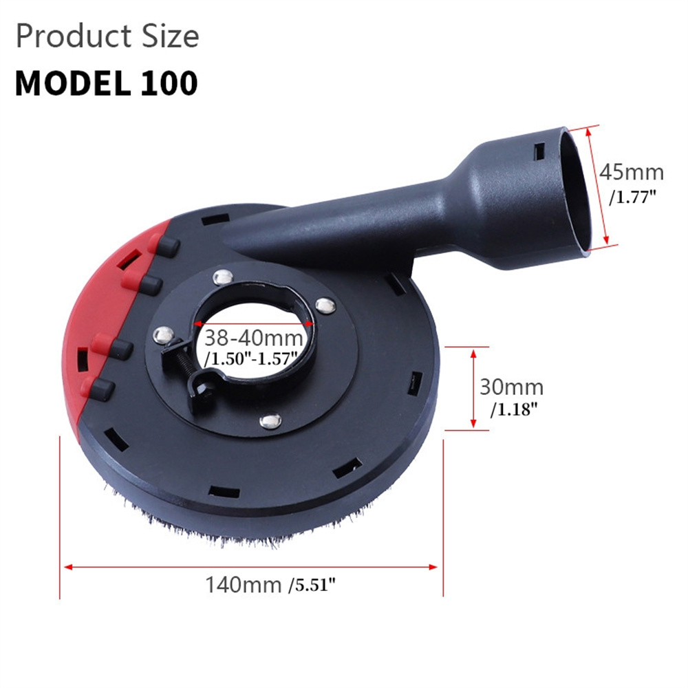 AngleGrinderDustShroud140mm55InchSurfaceGrindingCoverforConcreteStoneDustCollectionHigh-QualityDustC-2000679-2