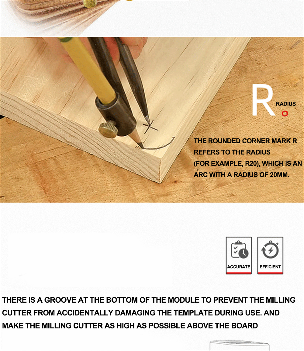 ArcTCornerGaugeAluminumAlloyWoodworkingChamferingTemplateToolwithQuickChangeFeaturesRedBlackPerfectf-2010165-2