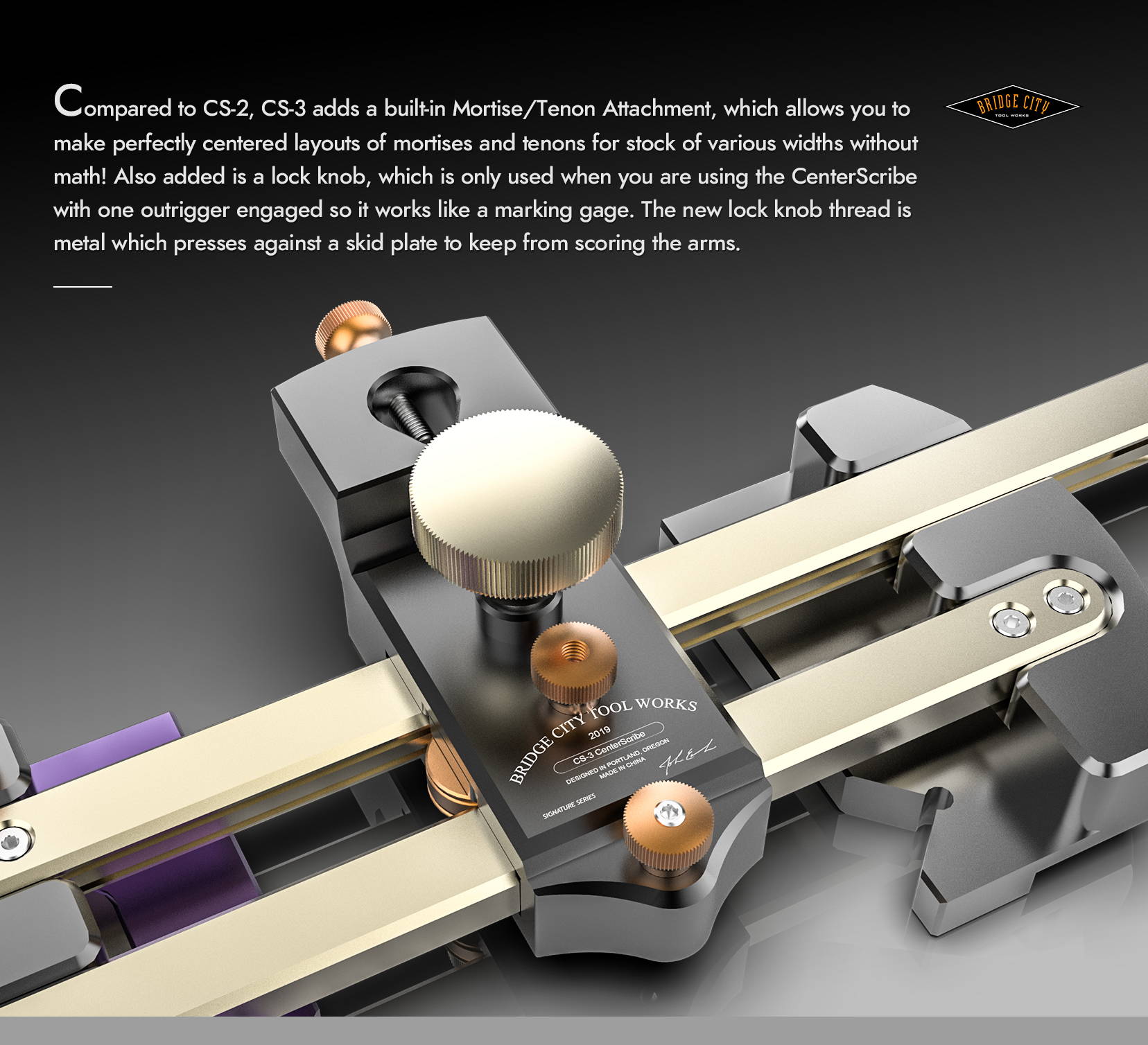 BRIDGECITYTOOLWORKSCS-3CenterScribeLocatorCenterFinderbuilt-inMortiseorTenonAttachmentPrecisionMarki-2006696-3