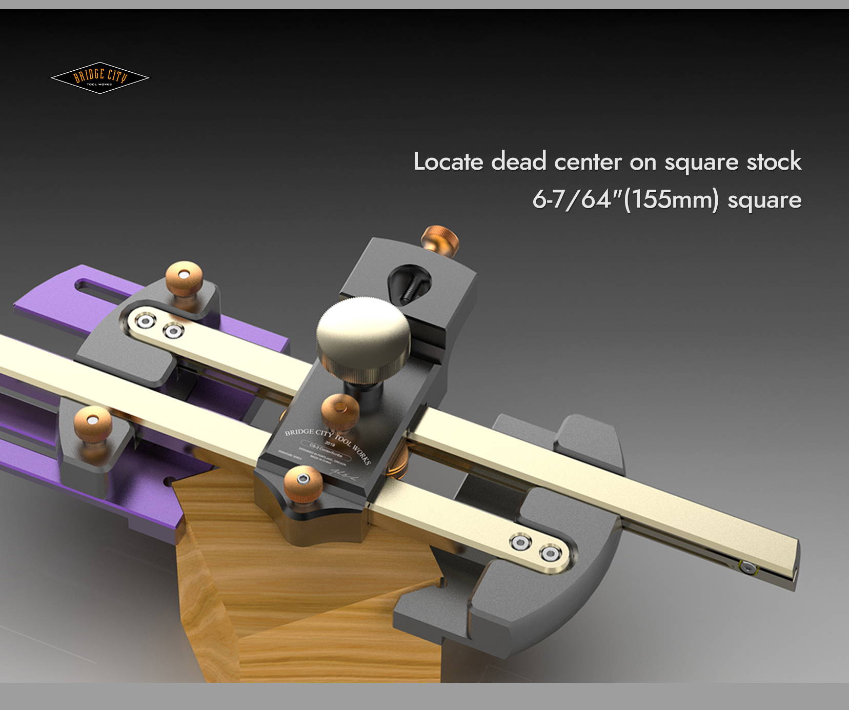 BRIDGECITYTOOLWORKSCS-3CenterScribeLocatorCenterFinderbuilt-inMortiseorTenonAttachmentPrecisionMarki-2006696-6
