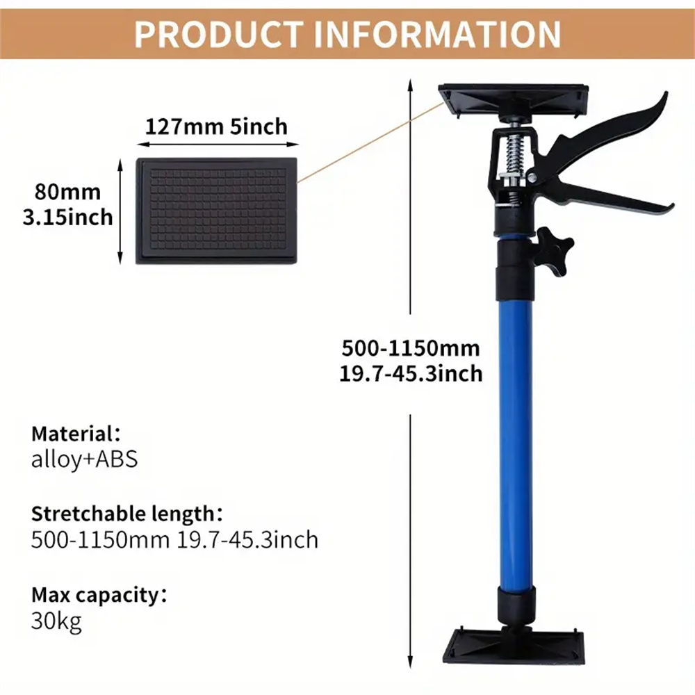 CabinetJackSupportPoleAdjustable197-453InchesSteelTelescopicQuickSupportRod3rdHandSupportSystemForCa-2000761-5
