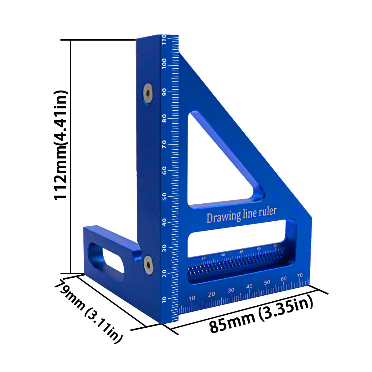 CarpenterSquareAluminumMiterTriangleHoleRulerWoodworkingSquareProtractor3DMultiAngle4590DegreeLayout-1993061-11