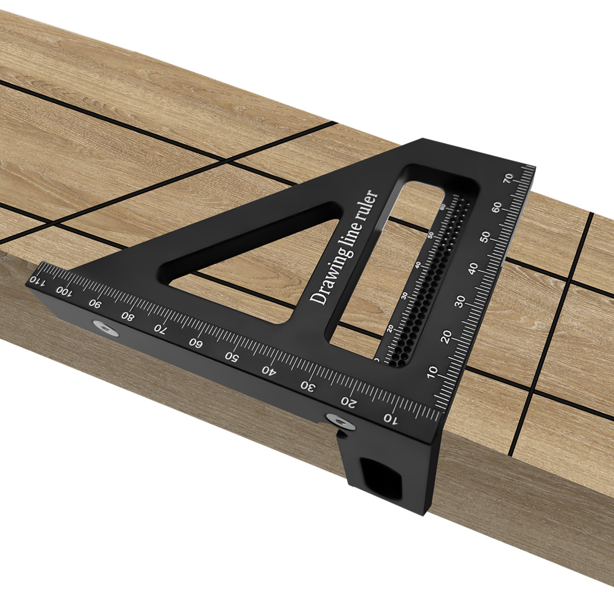 CarpenterSquareAluminumMiterTriangleHoleRulerWoodworkingSquareProtractor3DMultiAngle4590DegreeLayout-1993061-3