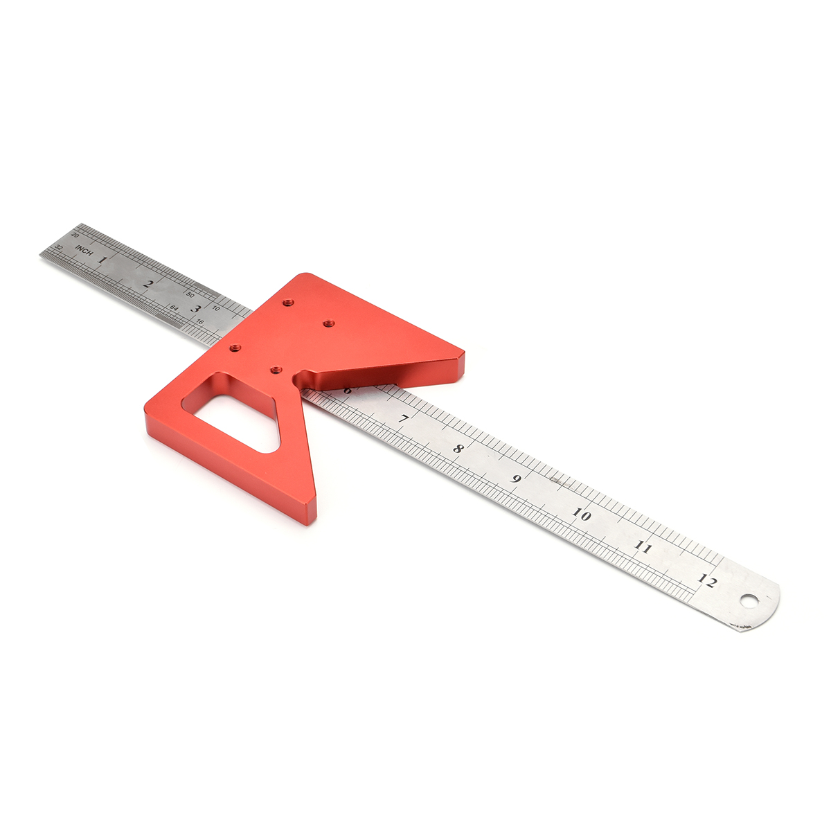 CenterFinderPrecisionCenterMarker45DegreeMeasuringRulerPrecisionV-shapedRulerAnodizedSurfaceDurableP-1999456-6