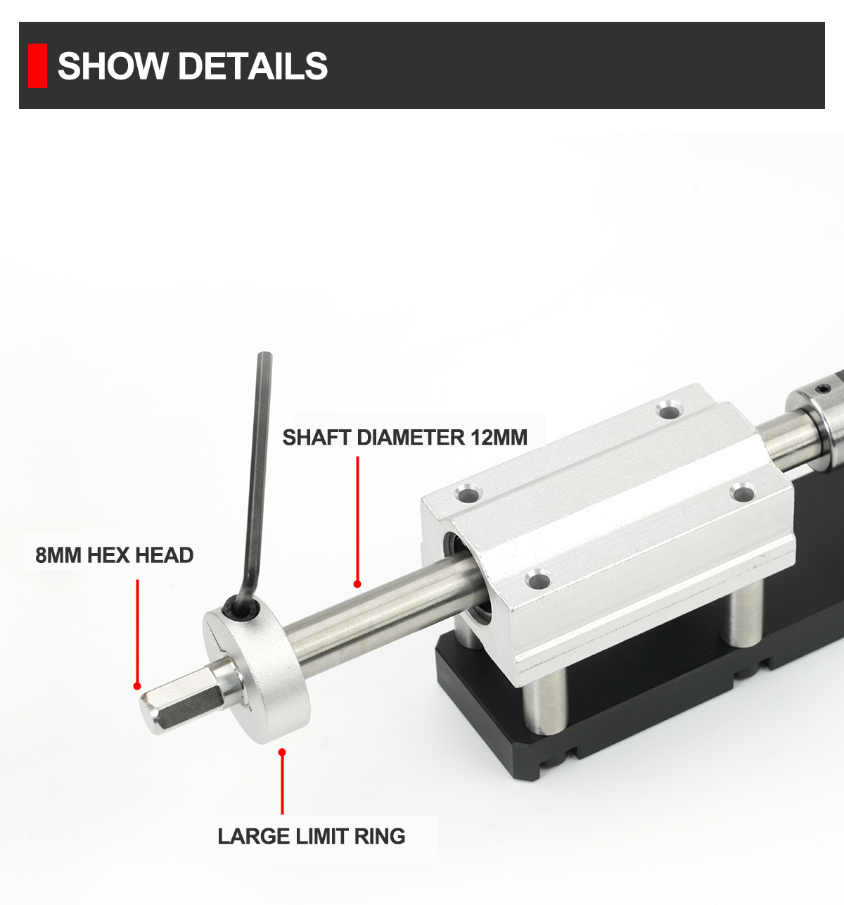 CircleRodAngleHolePunchwithAdjustable30-70mmClampand0-60DegreePunchAngleLightweightHighPrecisionEdur-2010240-11