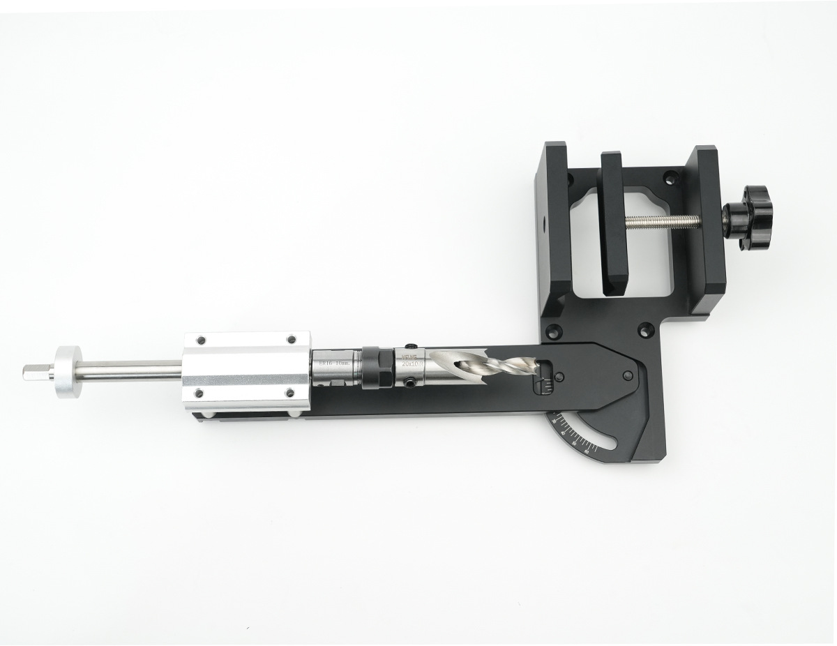 CircleRodAngleHolePunchwithAdjustable30-70mmClampand0-60DegreePunchAngleLightweightHighPrecisionEdur-2010240-18