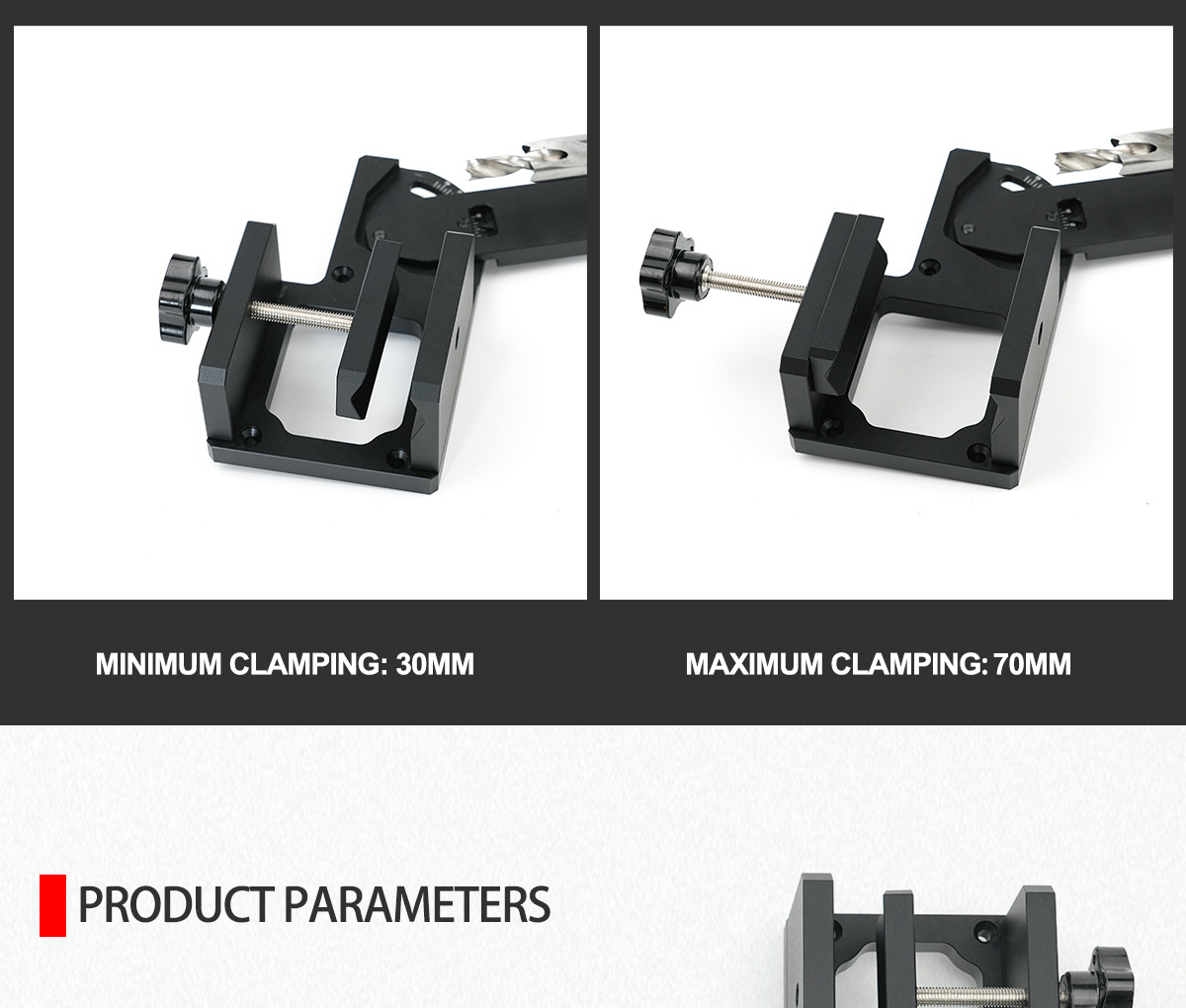 CircleRodAngleHolePunchwithAdjustable30-70mmClampand0-60DegreePunchAngleLightweightHighPrecisionEdur-2010240-7