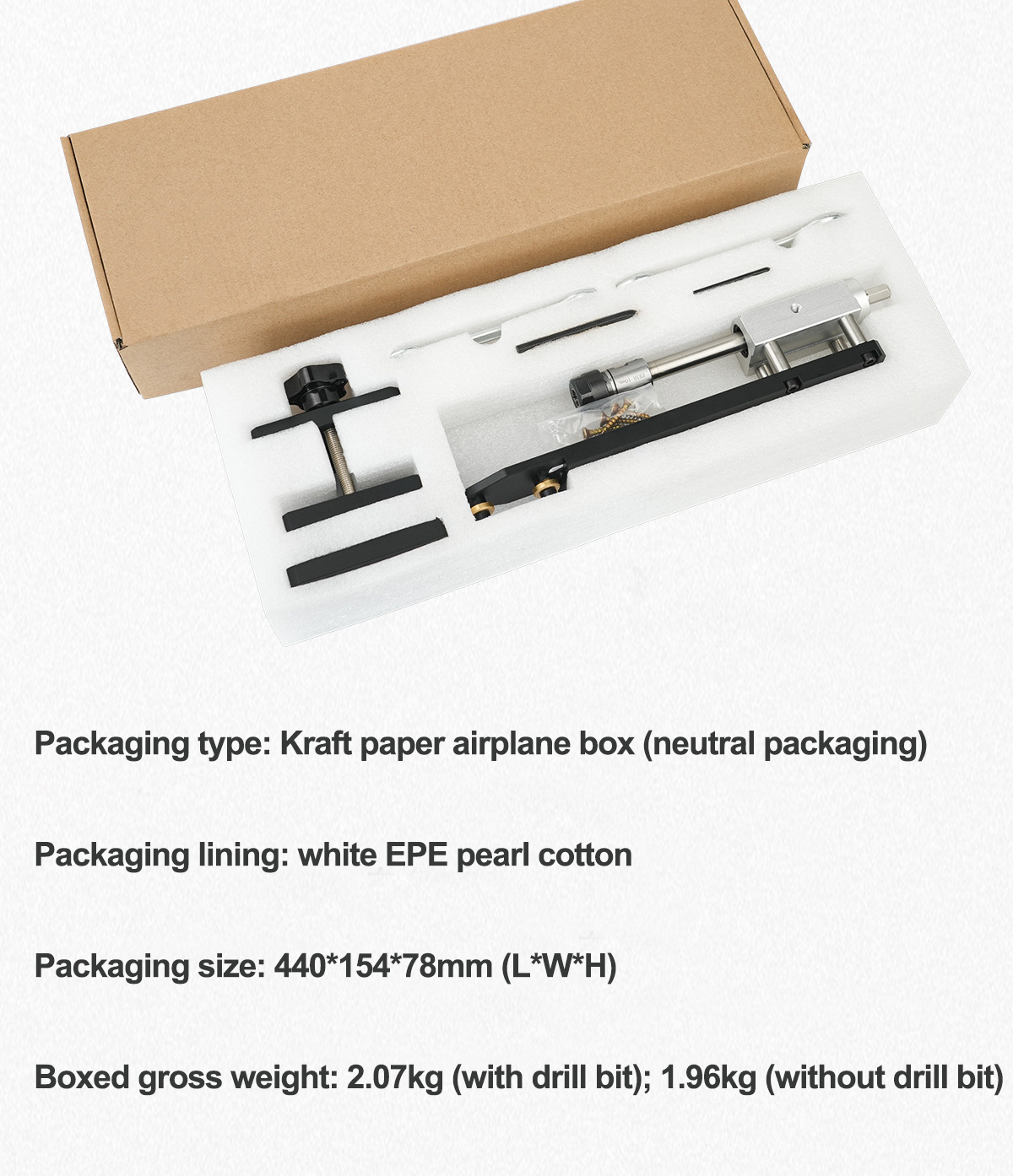 CircleRodAngleHolePunchwithAdjustable30-70mmClampand0-60DegreePunchAngleLightweightHighPrecisionEdur-2010240-10