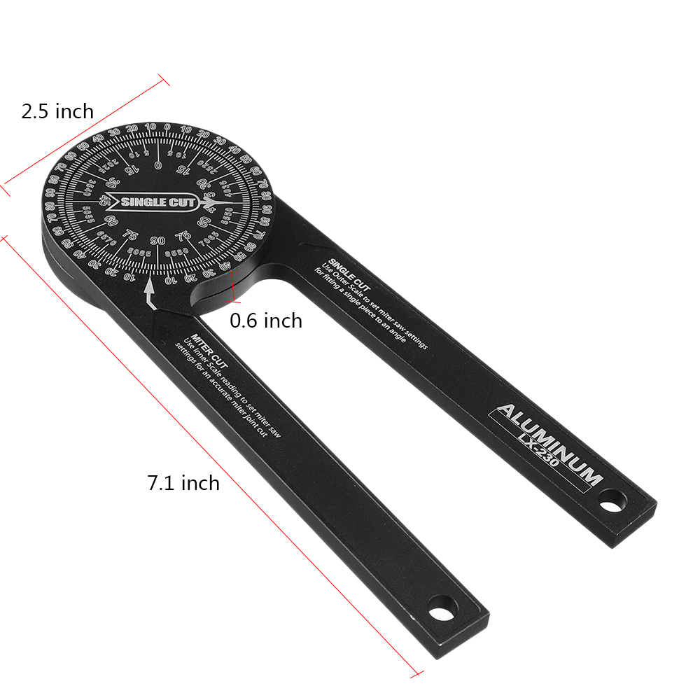 DOCTORWOODAluminumProtractorAngleFinderWoodworkingMiterSawProtractor-1979499-7