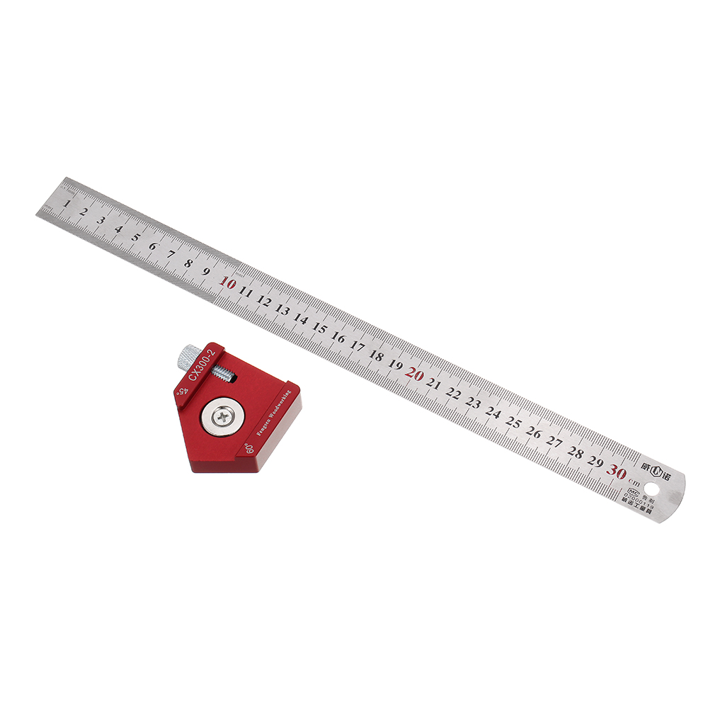 DrillproCX300-2Adjustable4590DegreeMetricandInchLineScribeRulerPositioningMeasuringRuler300mmMarking-1595696-3