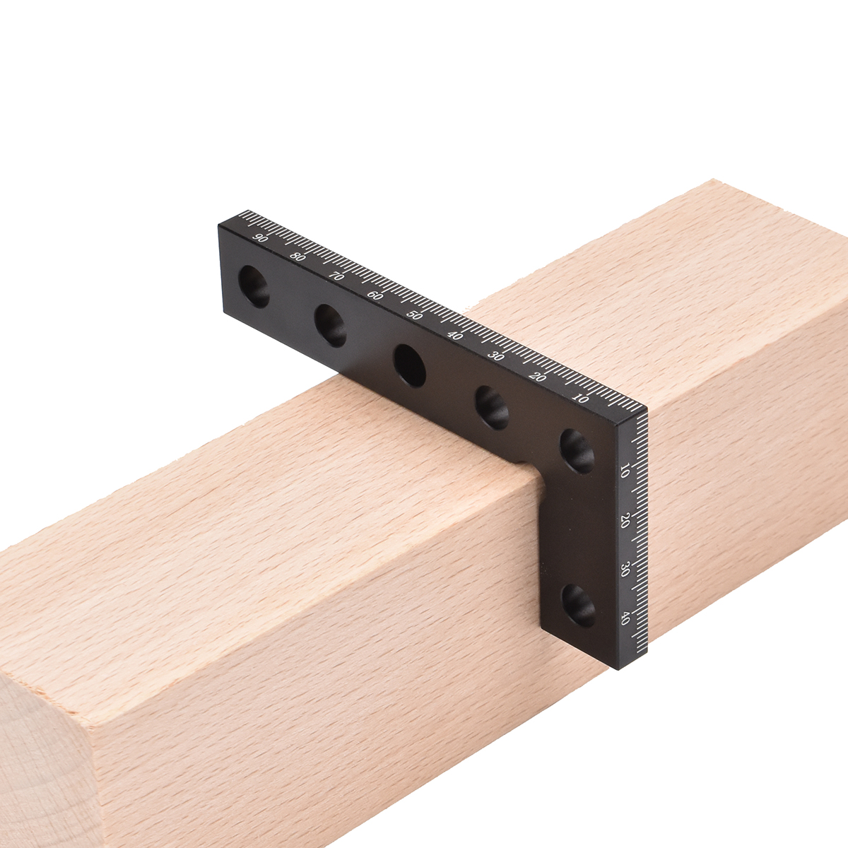 DurableAluminumAlloySquareRulerPOMWoodworkingHeightRulerwith90DegreeAngleMetricImperialScaleLineScri-2002315-2