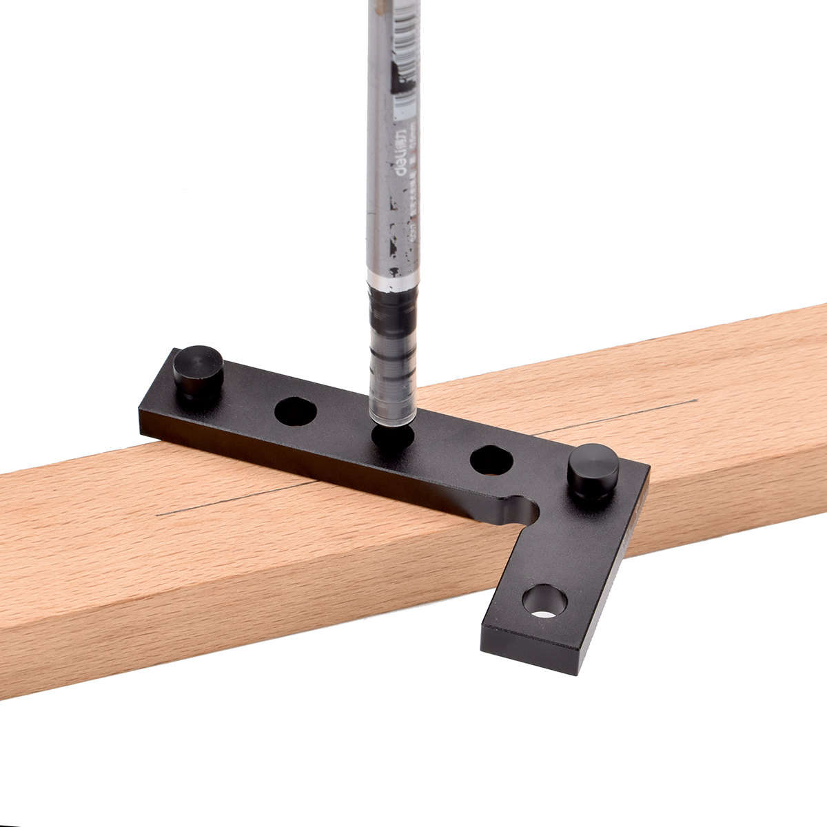 DurableAluminumAlloySquareRulerPOMWoodworkingHeightRulerwith90DegreeAngleMetricImperialScaleLineScri-2002315-3