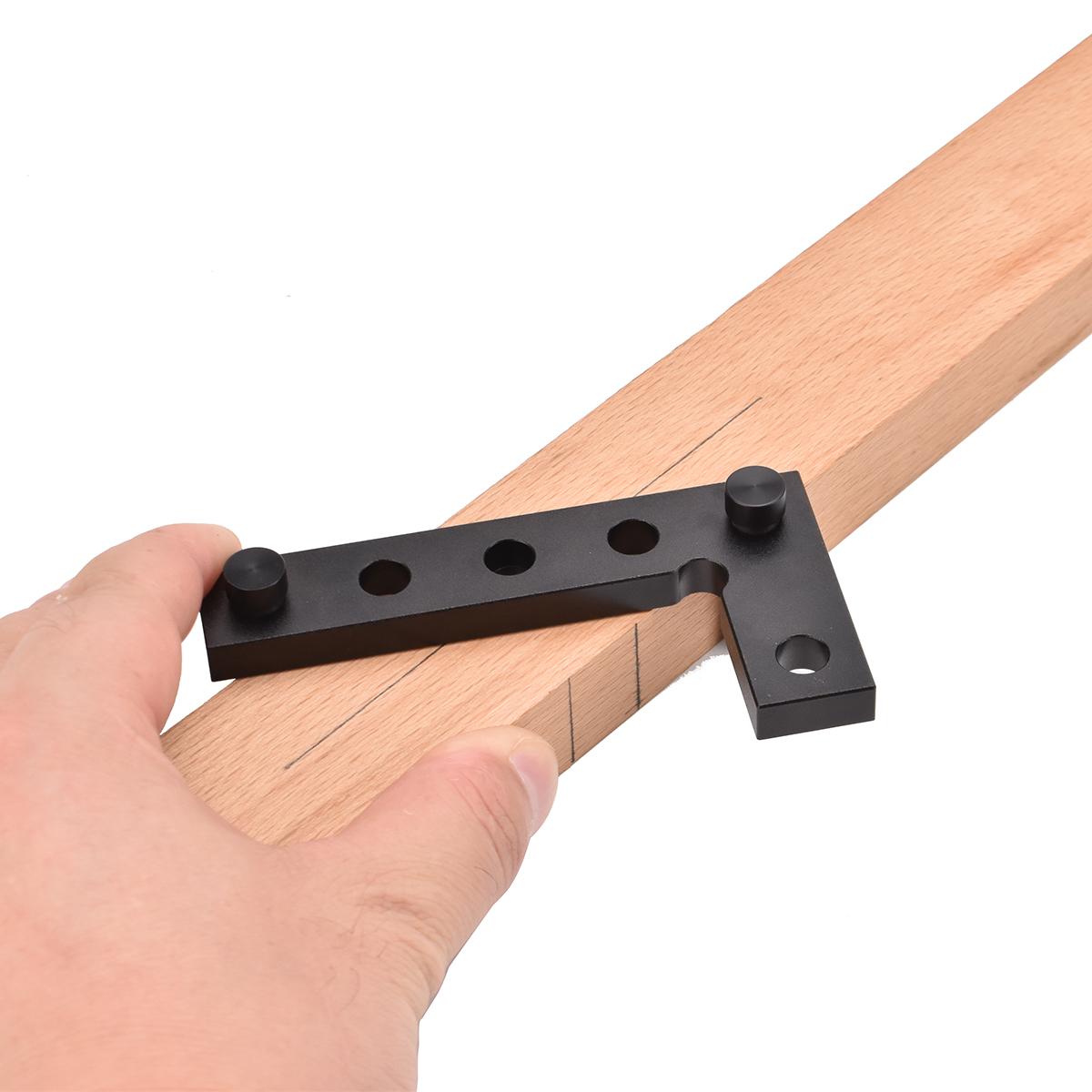 DurableAluminumAlloySquareRulerPOMWoodworkingHeightRulerwith90DegreeAngleMetricImperialScaleLineScri-2002315-4