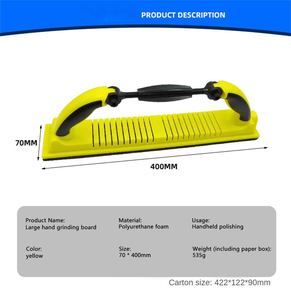 DurableDustExtractionHandSandingFileBlock70400mmLongboardwithHookandLoopforPolishingSandingIdealforW-2003157-13