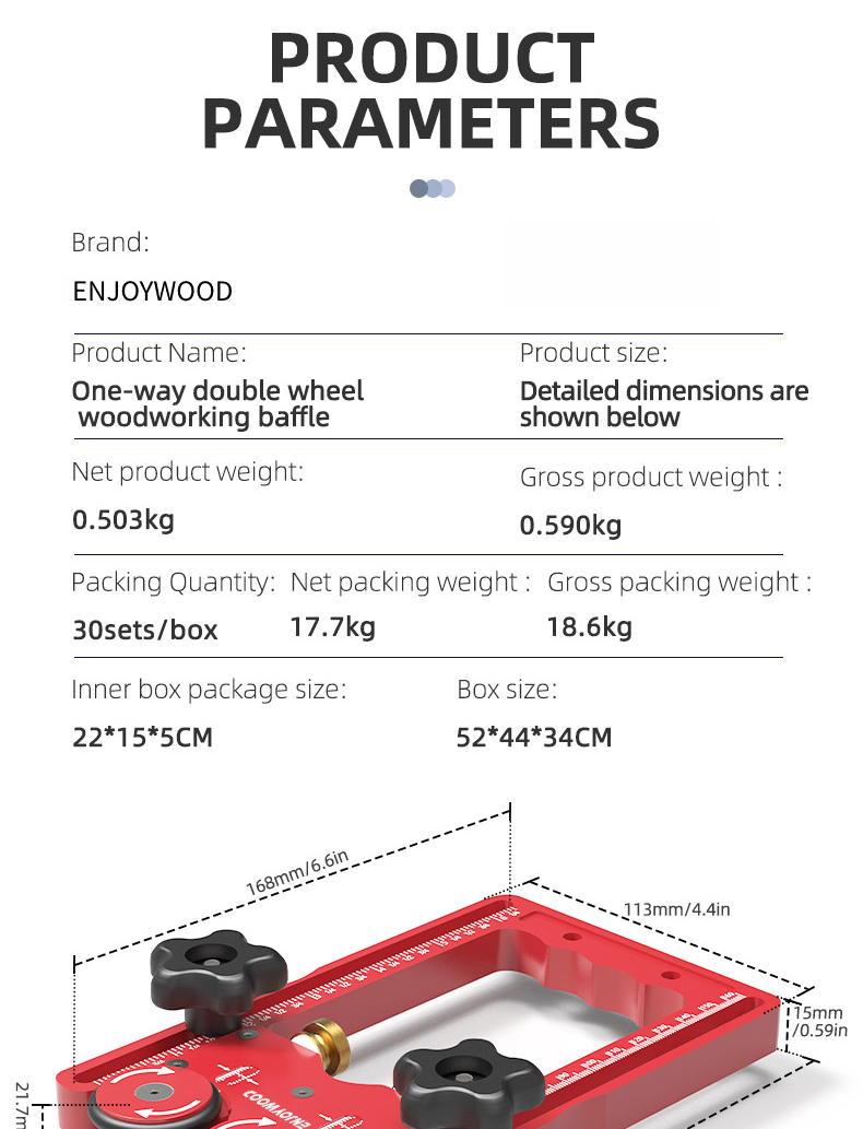 ENJOYWOOD160mmExtendedStockGuidewithOne-WayWheelandSafetyAuxiliaryToolVersatileforTableSawBandSawCir-2015465-2
