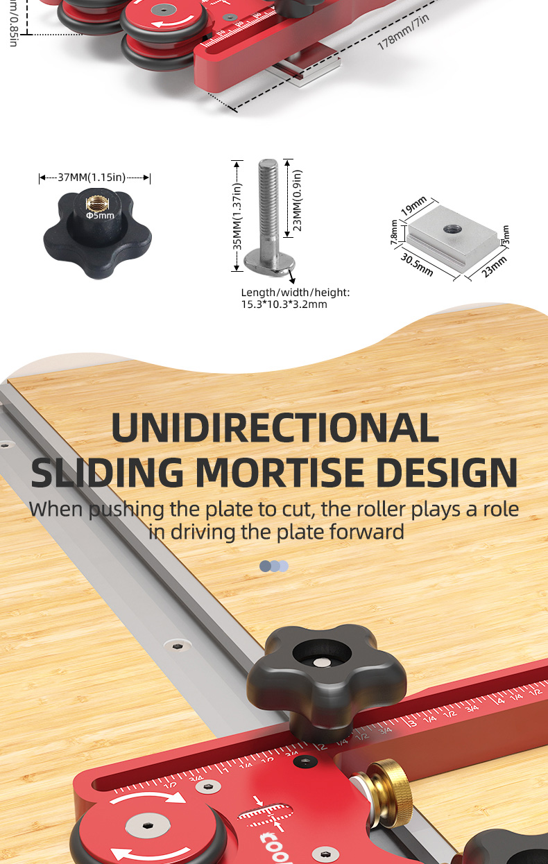 ENJOYWOOD160mmExtendedStockGuidewithOne-WayWheelandSafetyAuxiliaryToolVersatileforTableSawBandSawCir-2015465-3