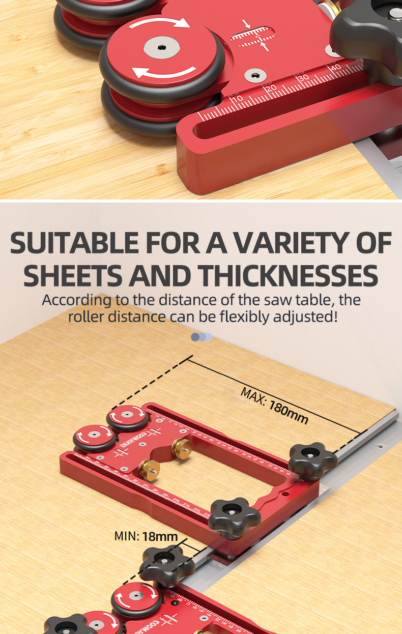 ENJOYWOOD160mmExtendedStockGuidewithOne-WayWheelandSafetyAuxiliaryToolVersatileforTableSawBandSawCir-2015465-4