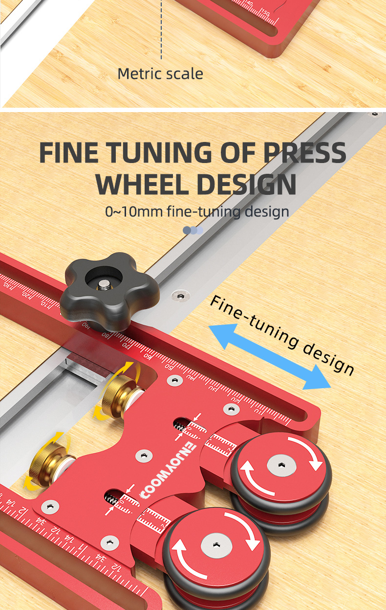 ENJOYWOOD160mmExtendedStockGuidewithOne-WayWheelandSafetyAuxiliaryToolVersatileforTableSawBandSawCir-2015465-6