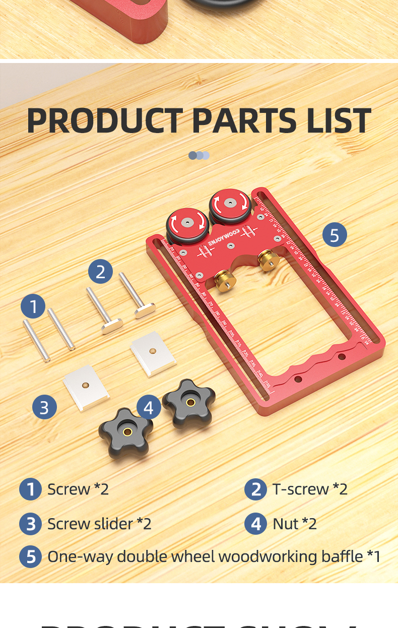 ENJOYWOOD160mmExtendedStockGuidewithOne-WayWheelandSafetyAuxiliaryToolVersatileforTableSawBandSawCir-2015465-7