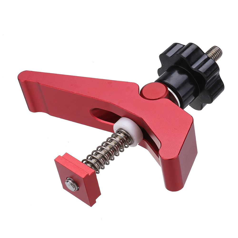 HONGDUI2PcsRedQuickActingHoldDownClampAluminumAlloyT-SlotT-TrackClampSetWoodworkingToolforWoodworkin-1776199-7