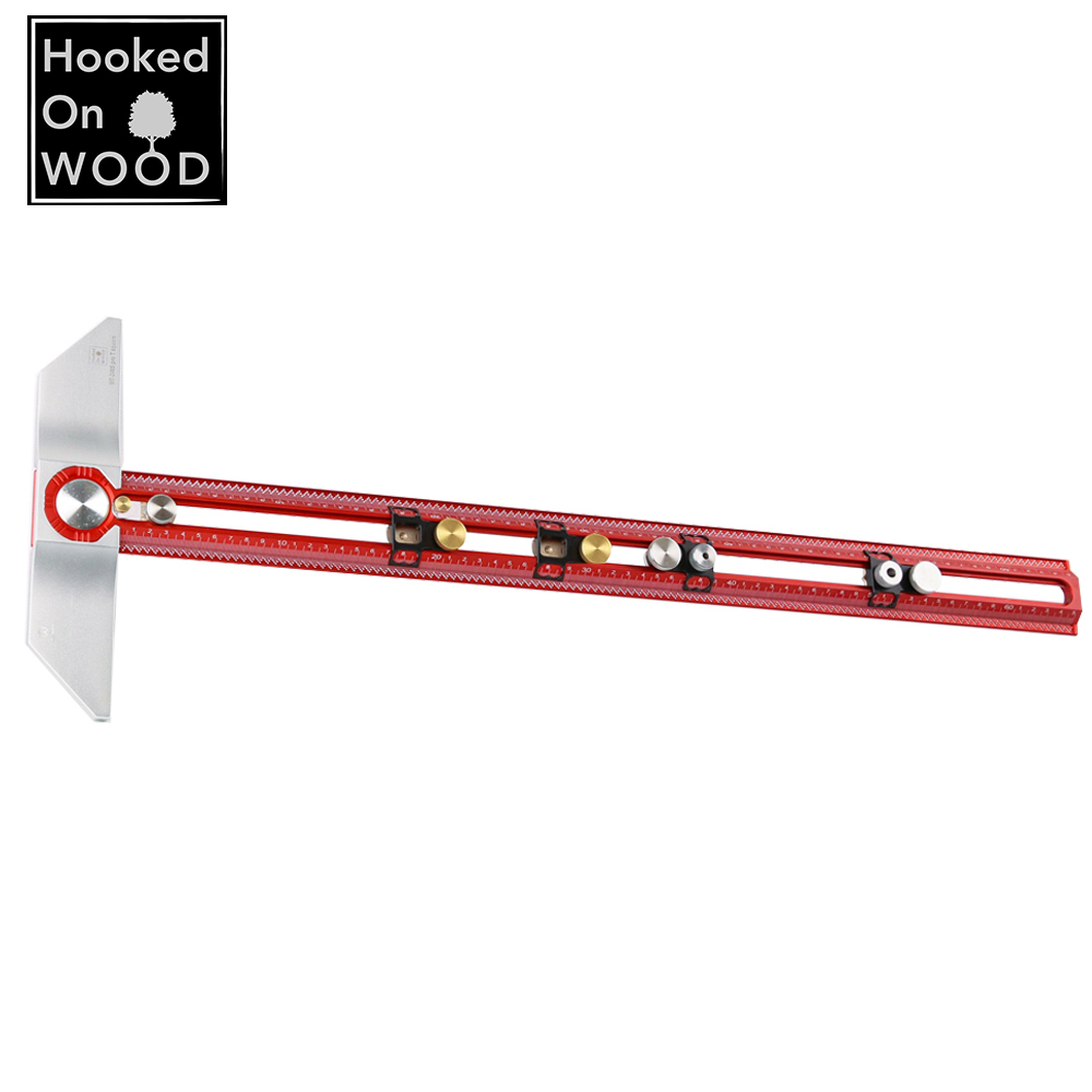 HONGDUIHookedOnWoodMT-2465PROScriberMarkingTSquareRulerAluminumAlloyHolePositioningMarkingGauge-2009214-2