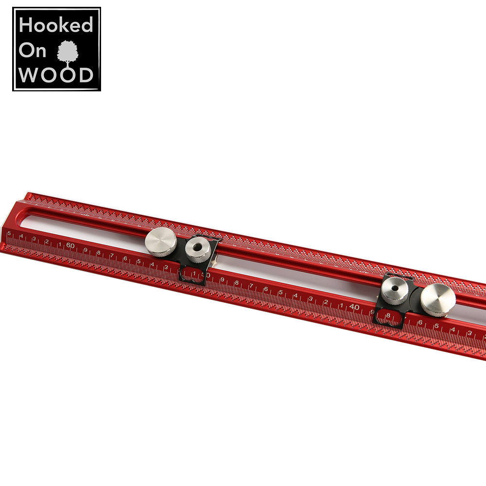 HONGDUIHookedOnWoodMT-2465PROScriberMarkingTSquareRulerAluminumAlloyHolePositioningMarkingGauge-2009214-4