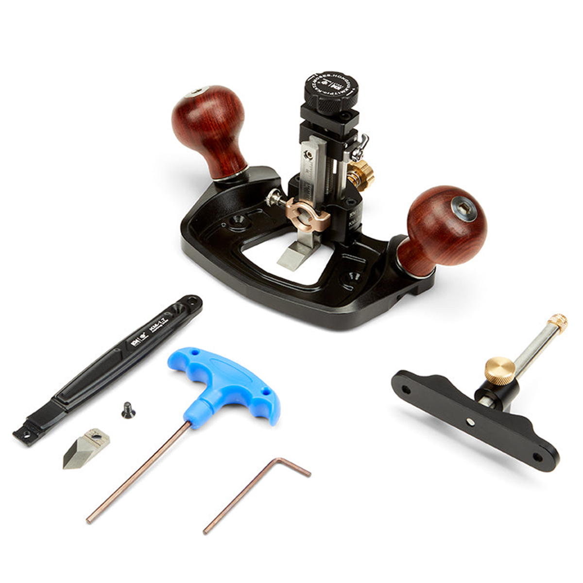 HONGDUIKM-17ProRouterPlaneDieSteelBodyAdjustableFencewithCAMLockDepthStopDualBlade12incheswidthForFi-2003037-1