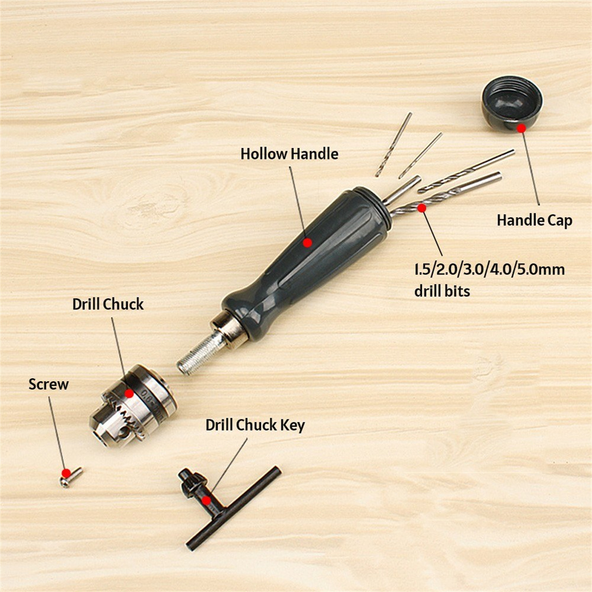 HandDrillBitsSetManualToolPinViseswithTwistDrillBitsChuckKeyHollowStorageBox06-6mmPrecisionClamping-1994900-8