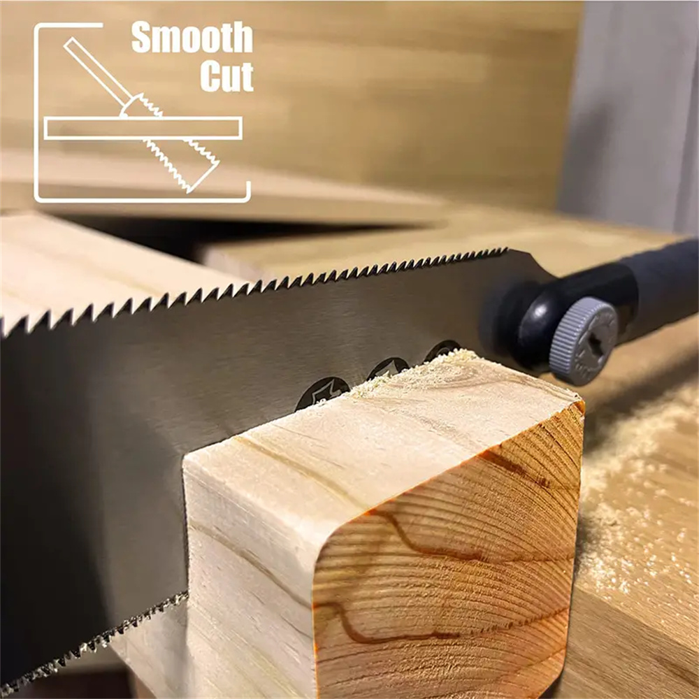 High-QualitySturdyPullSawwithSK-5SteelBladeDoubleSidedCuttingIdealWoodworkingHandToolwithComfortHand-2002462-2