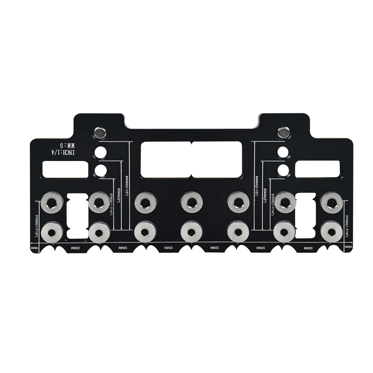 JIGHOLE5mm14InchAluminumAlloyCabinetHardwareJigPocketHoleJigDrillGuideShelfPinPunchLocatorforStraigh-2009190-12