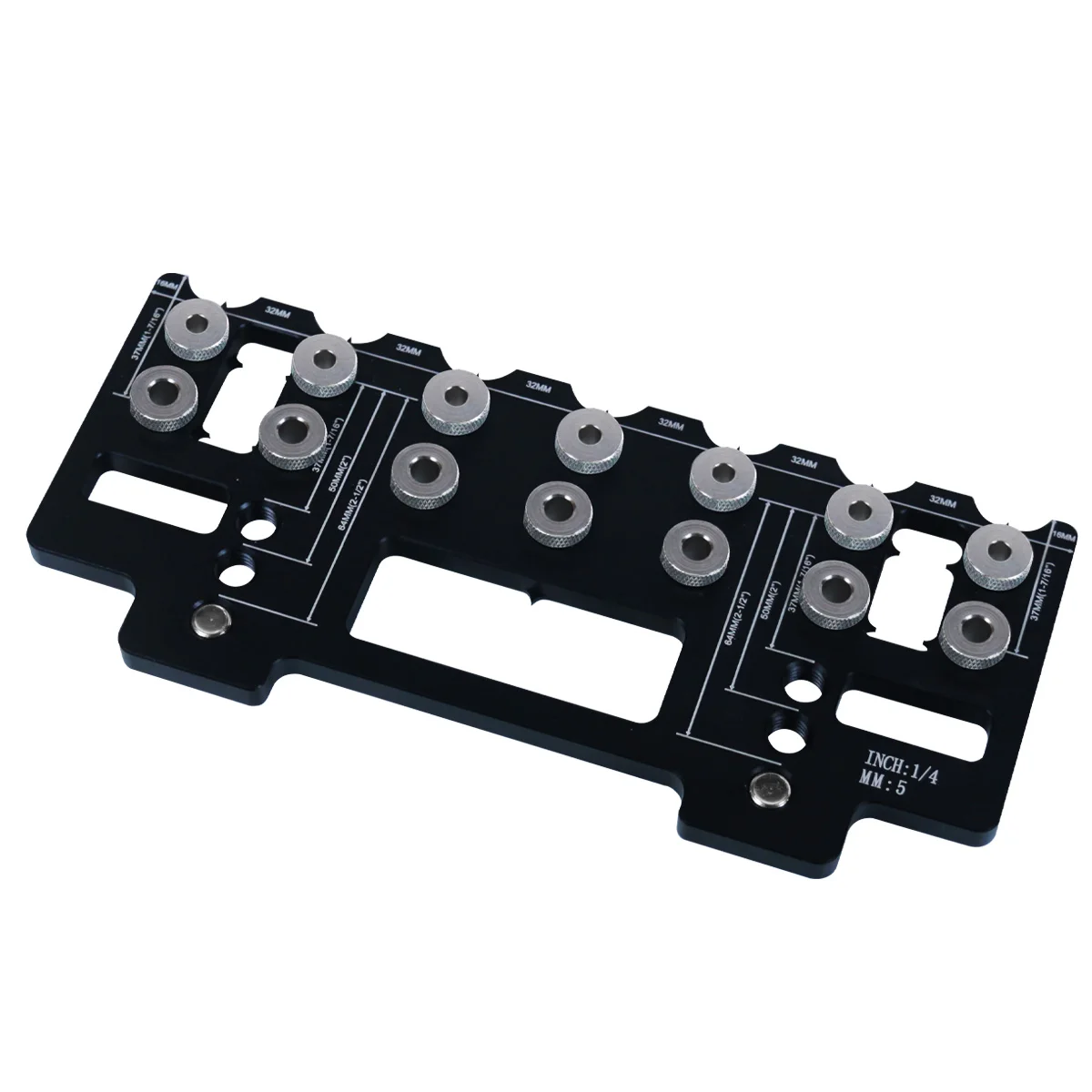 JIGHOLE5mm14InchAluminumAlloyCabinetHardwareJigPocketHoleJigDrillGuideShelfPinPunchLocatorforStraigh-2009190-10