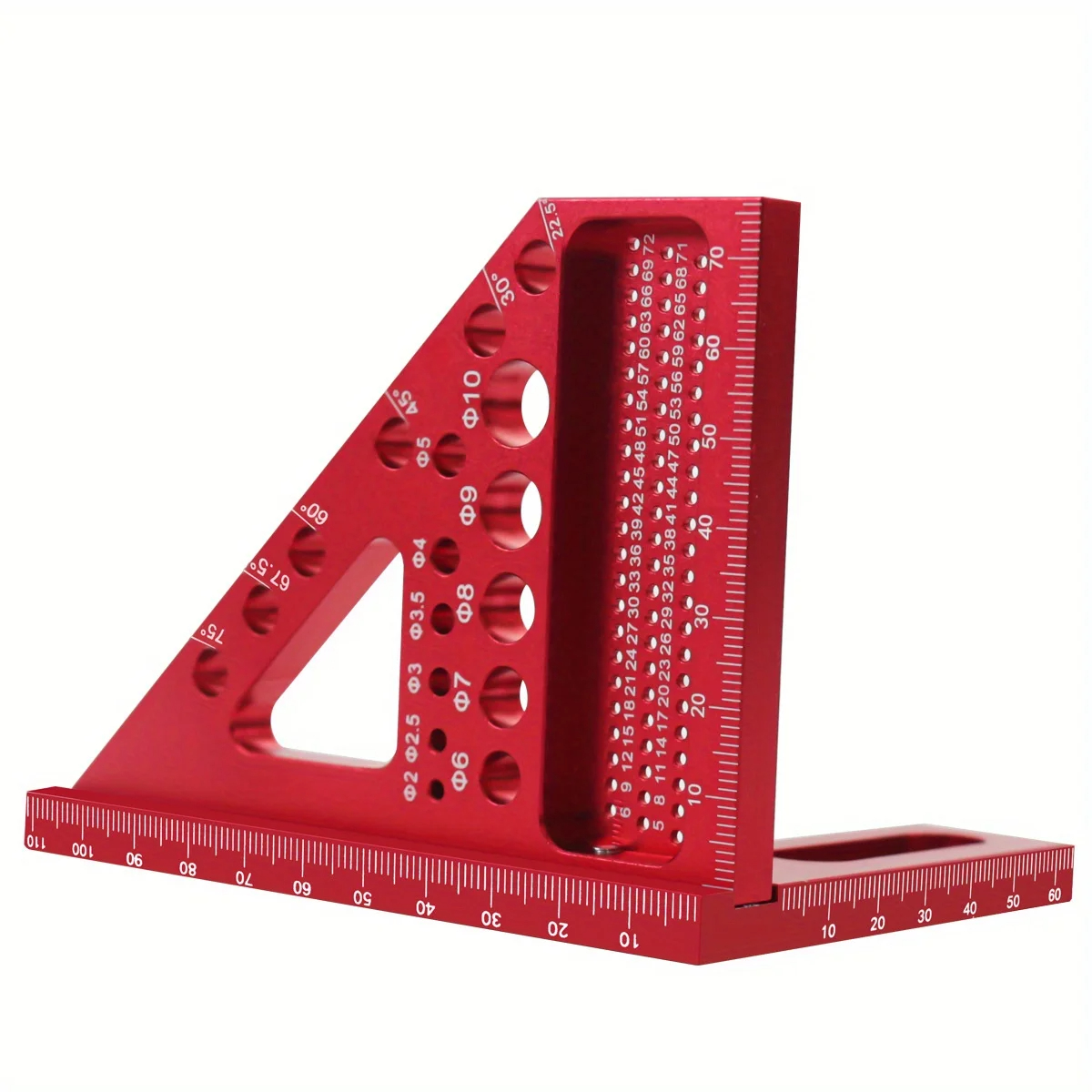 JIGHOLE5thGeneration3DMulti-angleMeasuringRulerSquareRuler225-90DegreeProtractorAluminumAlloyScriber-2014707-4