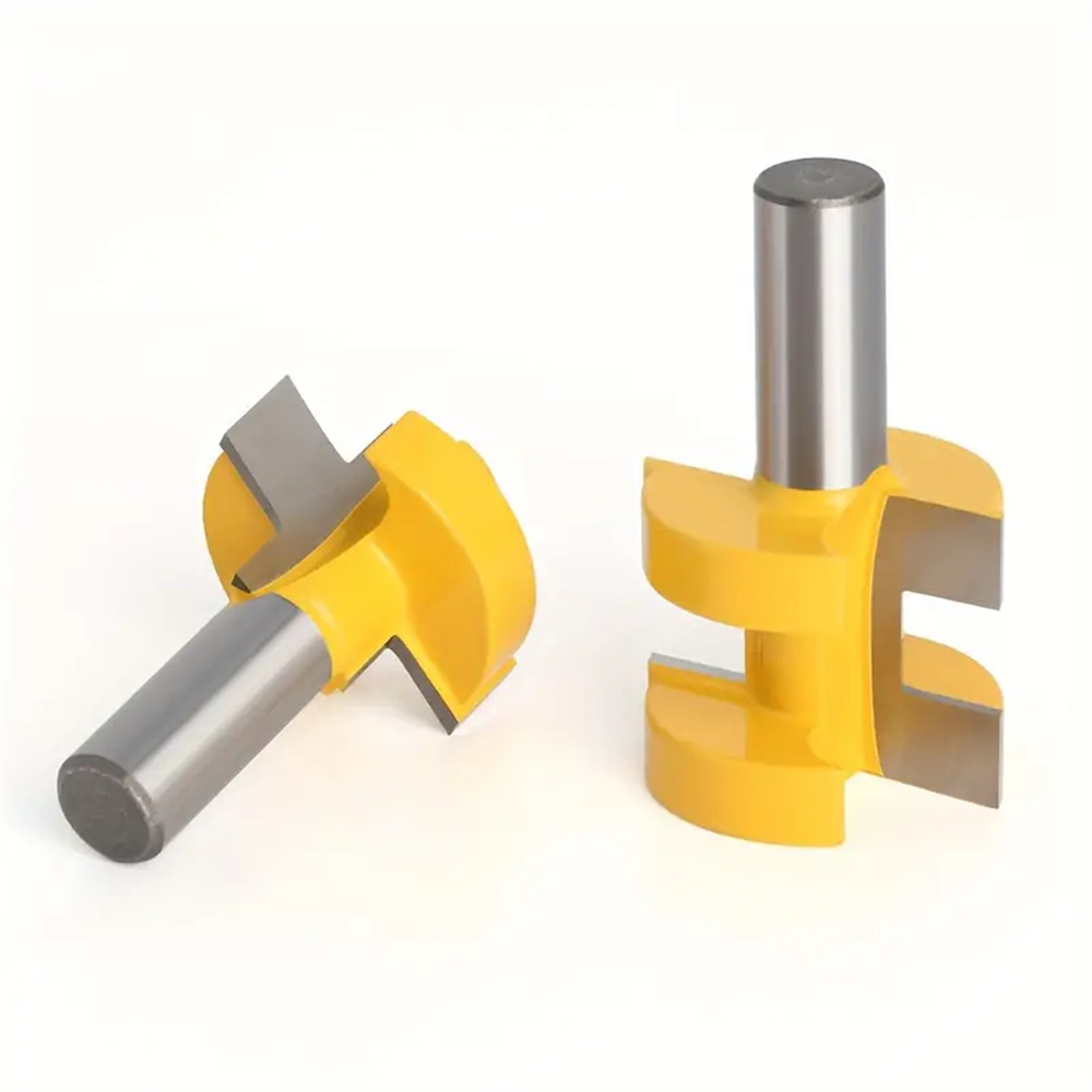 LAVIE2PCS12InchShankTongueandGrooveJointSetCarbideTippedRouterBitsforBoardTabletopsPanelsJoineryMaki-2009326-3