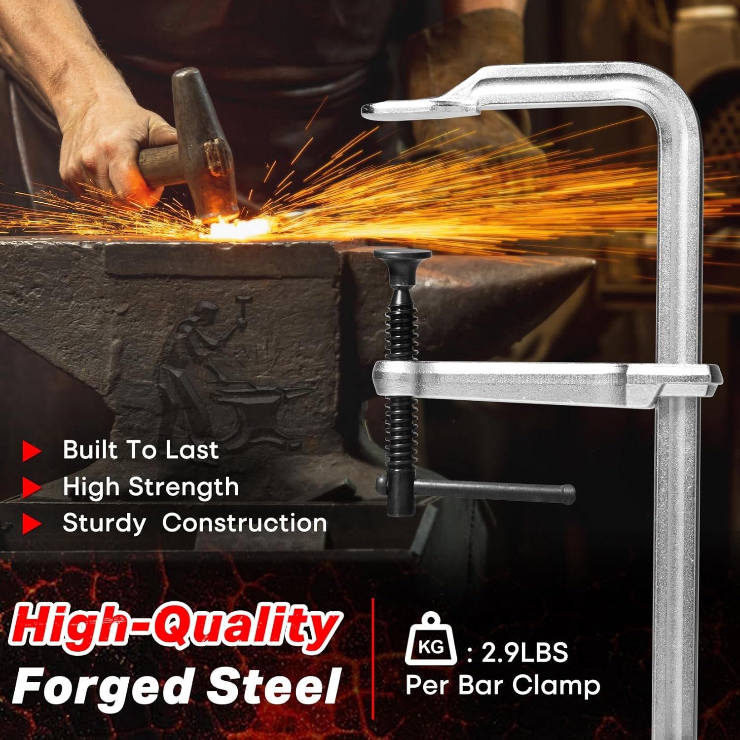 Light-DutyDropForgedSteelBarClampsFClamps160x60mm300x60mmforWeldingWoodworkingMetalworkingDIYCrafts-2014731-2