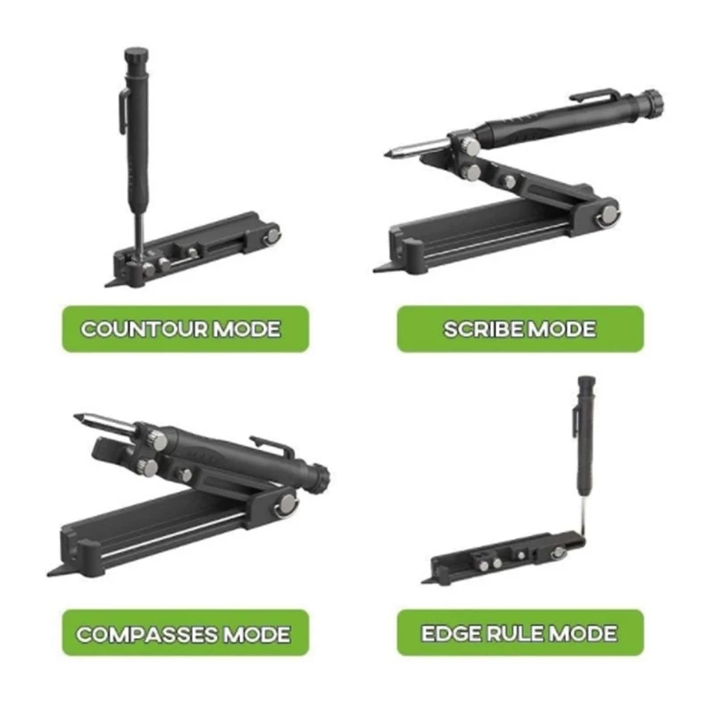 Multi-functionScribingToolDIYWoodworkingAdjustablePlasticMetalProfileScribingRulerContourGaugeScribe-1978806-6