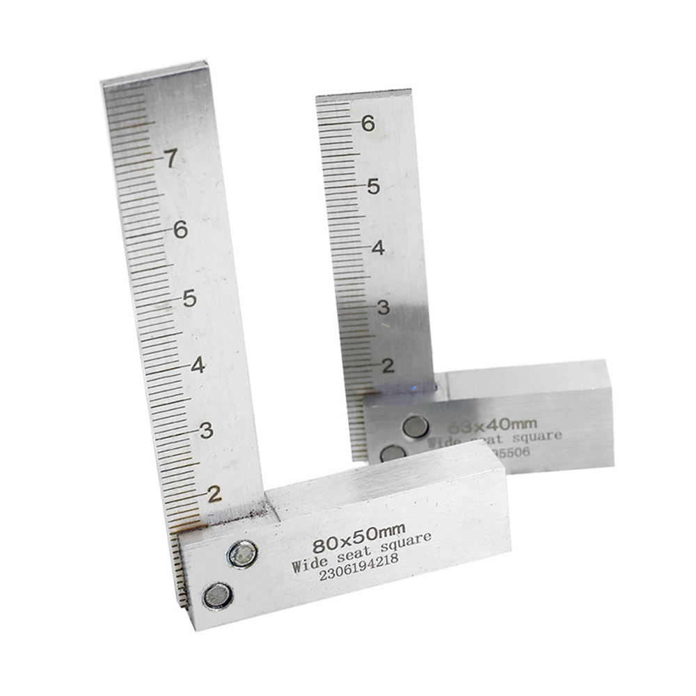 PremiumStainlessSteelRightAngleRulerHighPrecision90DegreeLaserEtchedScaleWideSeatDesignMultipleSizes-1994595-3