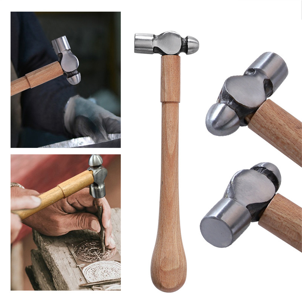 RUITOOLPortableMultifunctionalMiniHandmadeHammerHighCarbonSteelHeadWoodenHandleSuitableforJewelryPla-2008990-2