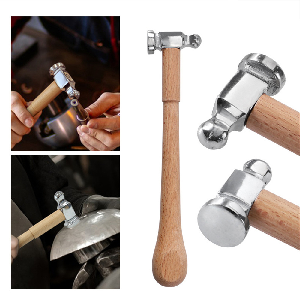 RUITOOLPortableMultifunctionalMiniHandmadeHammerHighCarbonSteelHeadWoodenHandleSuitableforJewelryPla-2008990-3