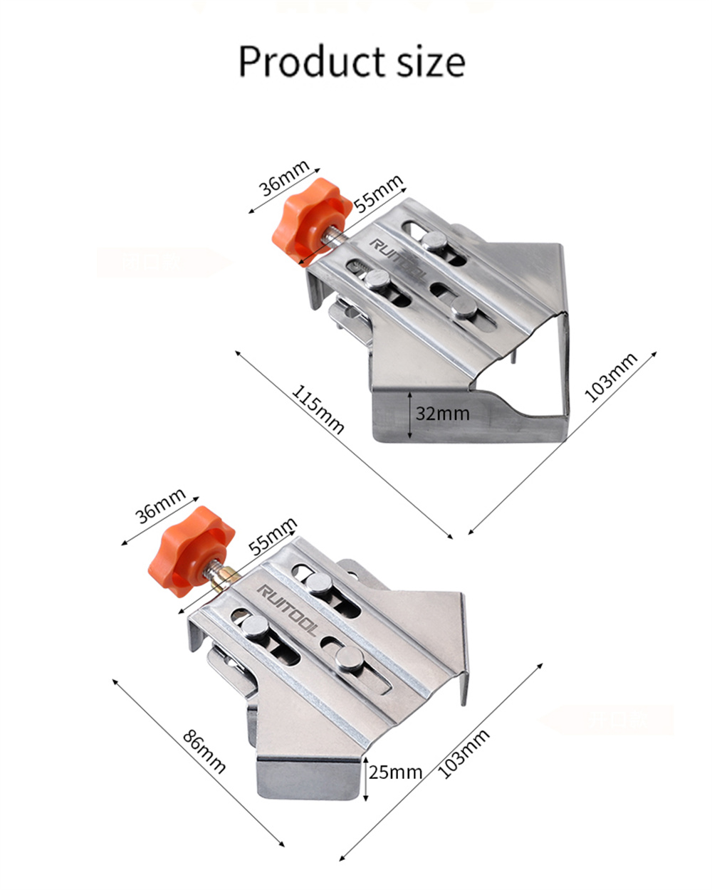 RightAngleClampWoodworkingPremiumAdjustableClampforT-LJoints16mm35mmClampingRangeVersatileToolforPre-1999668-2