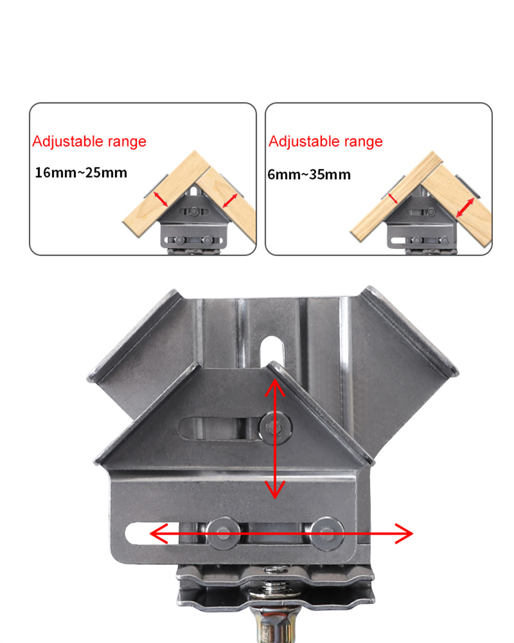 RightAngleClampWoodworkingPremiumAdjustableClampforT-LJoints16mm35mmClampingRangeVersatileToolforPre-1999668-3