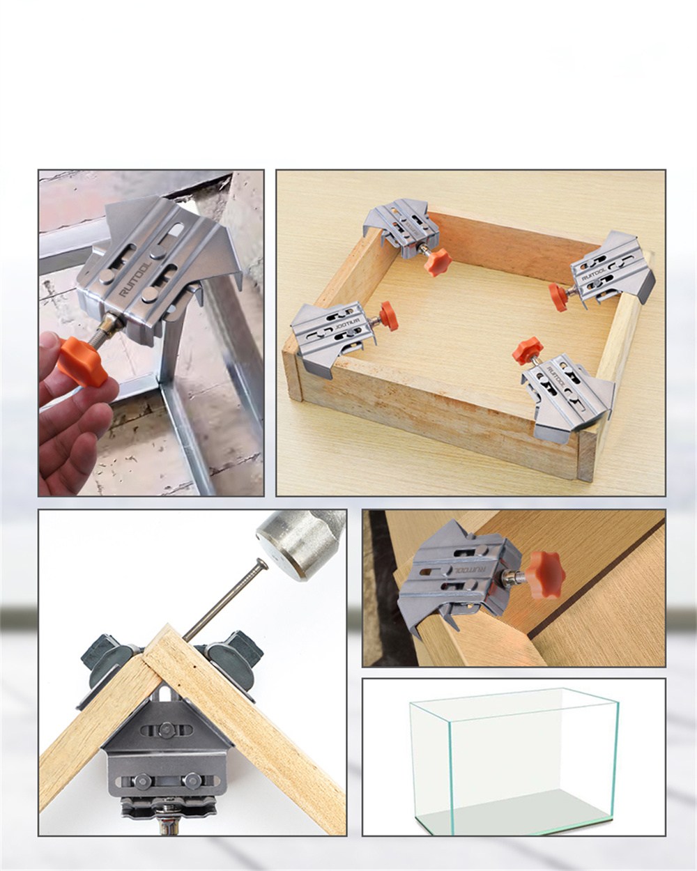 RightAngleClampWoodworkingPremiumAdjustableClampforT-LJoints16mm35mmClampingRangeVersatileToolforPre-1999668-6