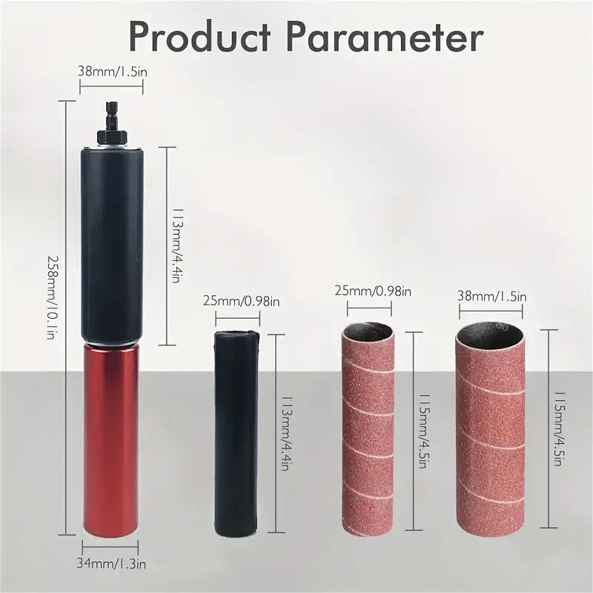 SandingRod10PCSSpindleSanderSleevesSandSleevesWoodworkingSandingWoodMetalPlasticStoneMiniSandingMach-2002851-7