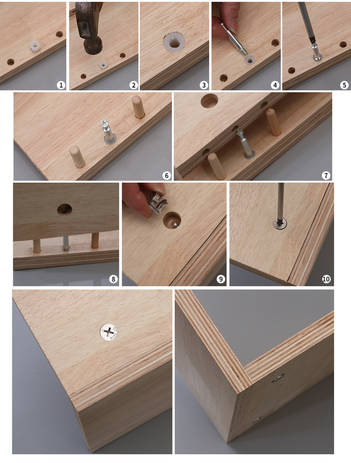 Wnew20pcs3-in-1ScrewFurnitureConnectorFixerEccentricWheelNutConnectionforDowelJigWardrobeLinkConnect-1976758-6